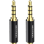 VENTION VAB-S02 2.5mm Male to 3.5mm Female Audio Adapter Silvery Metal Type image