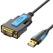 VENTION VAS-C02-B150 USB to RS232 Serial Adapter Black 1.5M image