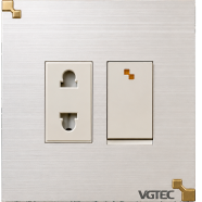 VGTEC 2 Pin Socket with Switch (Crystal Series) image