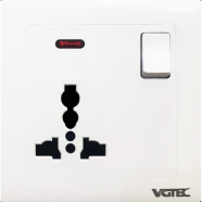 VGTEC 3 Pin MF Socket With Switch (Business Series) image