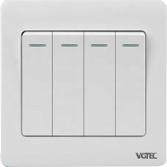 VGTEC 4 Gang 1 Way Switch (Regular Series) image