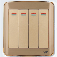 VGTEC 4 gang 1 way switch (Golden series) image