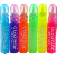 VINTAGER Multipurpose Water Drawing Glitter Dries Fast Glow Dark Glue 6 Pcs image