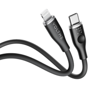 VOLTME PowerLink Moss 3A 60W USB-C to Lightning Fast Charging Cable - Black image