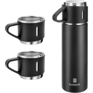 Vacuum Insulated Thermal Flask Set With Cup Set 3 in1