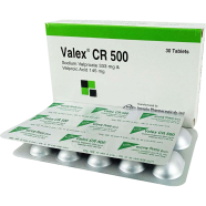 Valex CR 500 mg Tablet 10's Strip image
