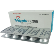 Valporin CR 200 mg Tablet 10's Strip image