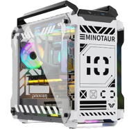 Value-Top Minotaur Mloong Series Open-Frame Gaming Case (White) image