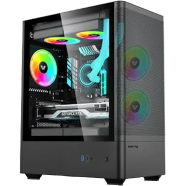 Value Top NUBIA21F3 Mini Tower Black Micro-ATX Gaming Desktop Casing image