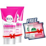 Veet Hair Removal Cream 25 gm Normal Skin X 2 (Free Dettol Soap Skincare 30gm X 2) - 3235736 icon