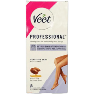 Veet Professional Ready To Use Half Body Wax Strips For Sensitive Skin 8 Strips image