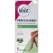 Veet Professional Ready To Use Half Body Wax Strips For Dry Skin 8 Strips image