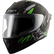 Vega Bolt Bunny Dull Black Green Helmet image