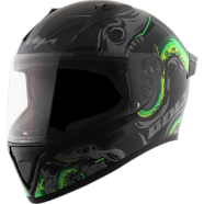 Vega Bolt Octopus Black Neon Green Helmet image