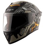 Vega Bolt Superhero Dull Black Grey Helmet image