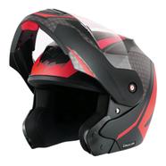 Vega Crux Dx Checks Dull Black Red Helmet image