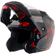 Vega Crux Dx Fighter Black Red Helmet image
