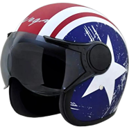 Vega Jeet Red and White Half Face Bike Helmet image