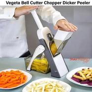 Vegeta Bell Cutter Chopper Dicker Peeler Sly Mandoline Manual Slick's Food Chopper Grinder Kitchen Tools Accessories Stainless Steel Rust-Free Blades with Thickness Adjuster image