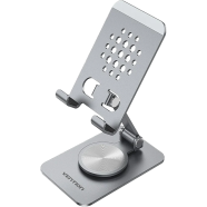 Vention Articulating Desk Phone Stand with 360° Rotatable Base Gray Aluminium Alloy Type image