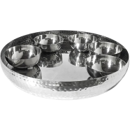 Venus Hammered Thali Set With Bowl image