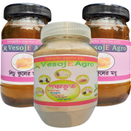 VesojE Agro Lychee flower Honey-250gm and Lychee flower Honey -250gm With Ponchovut Pack Powder-150 gm (Buy 2 Get 1 FREE) image