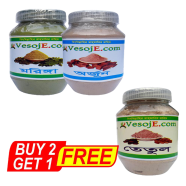 VesojE Agro Moringa Powder - 150 gm And Arjun Powder 150gm With VesojE Agro Tetul Powder- 150 gm (BUY 2 GET 1) image