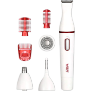 Vgr V 725 4 In 1 Lady Grooming Kit Face Body Bikini Shaver And Nose Ear Trimmer For Women image