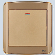 VGTEC 1 Gang 1 Way Switch (Golden Series) image