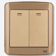 VGTEC 2 Gang 1 Way Switch (Golden Series) image