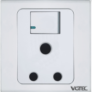 Vgtec 3 Pin round socket with switch (Exclusive series) image