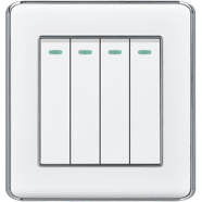 VGTEC 4 Gang 1 Way Switch (Nice Series) image
