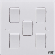 Vgtec 5 Gang 1 way switch (Classic series) image