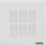 VGTEC 6 Gang 1 way switch (Cute series) image