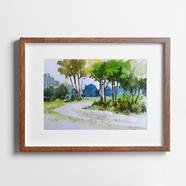 Village Road, Watercolor - (17x14)inches image