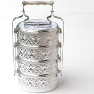 Vintage Aluminium Tiffin Food Carrier 4 Tier 