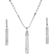 Vintage Female Blue Crystal Jewelry Set image