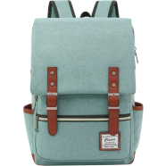 Vintage Laptop Backpack With USB Port For 15.6 Inch – Green image