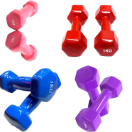 Vinyl Dumbbell 1 Kg with Pair - Multicolor image