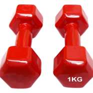 Vinyl Dumbbell 1 Kg with Pair - Multicolor image