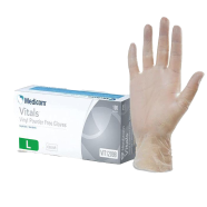 Vinyl Surgical Examination Gloves Pack of 100pcs Medium Clear icon