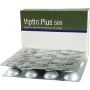 Viptin Plus 50 mg, 500 mg Tablet 10's Strip image