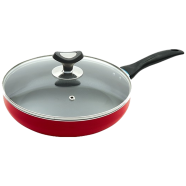 Vision Ns Glamour Fry Pan With Lid Ib (Red) 24Cm - 823696 image