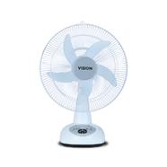 Vision Rechargeable Table Fan 14 Inch White With USB Charger image