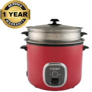 Vision Rice Cooker- 2.8 L 1000W Prime (Double Pot) Red image