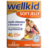 Vitabiotics WellKid Soft Jelly Natural Orange Flavour 30 Pastilles image
