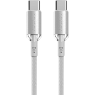 Vyvylabs Crystal Series Fast Charging Data Cable Type-C to Type-C 60W 1M White(VCSCC-01) image