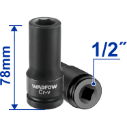 WADFOW 1/2 Inch Deep Impact Socket 21mm image