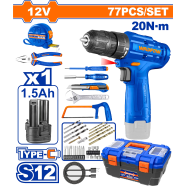 WADFOW Cordless Drill 77 Pcs Tools Set image