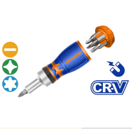 WADFOW WSS8608 Stubby Ratchet Screwdriver Set 8 in 1 image